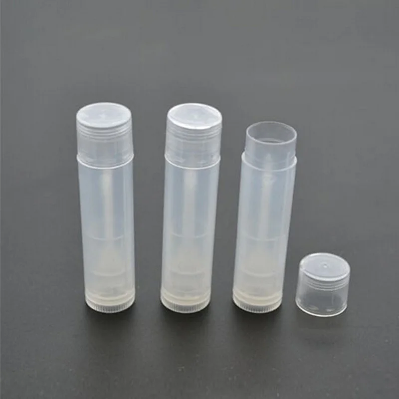 

5pcs Fashion Empty Clear Transparent Lip Balm Tubes Containers Cosmetic Lipstick Bottles 5g DIY Chapstick Lip