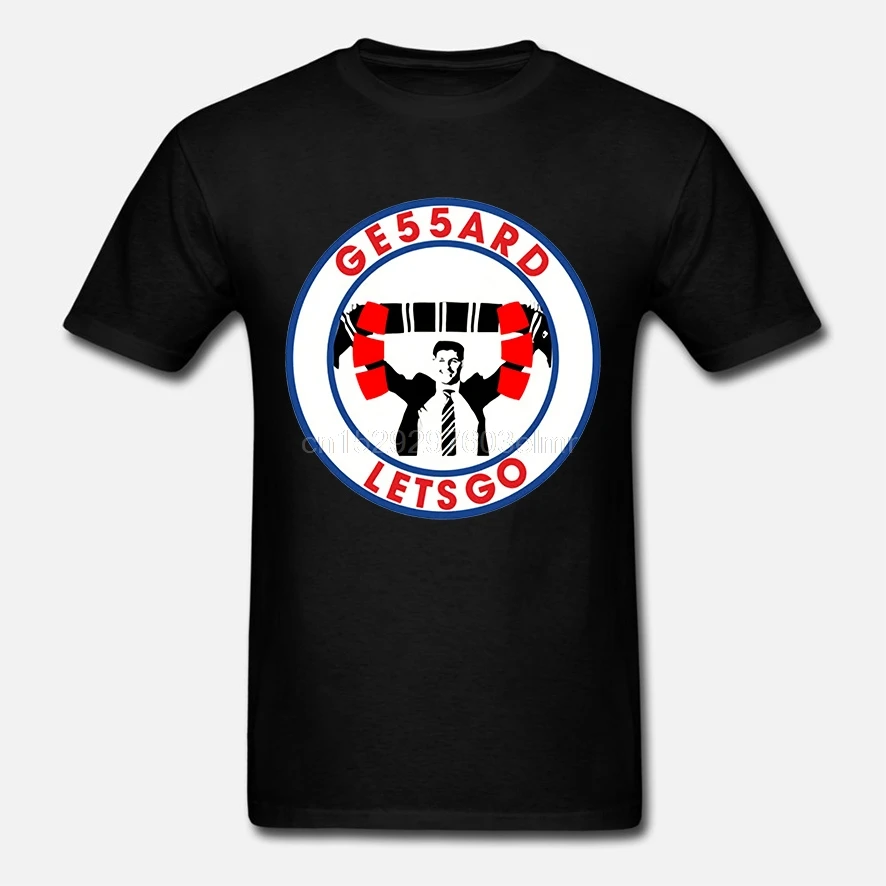 Глазго футболка Рейнджерс-Стивен геррад lets go дизайн до 5XL | Мужская одежда