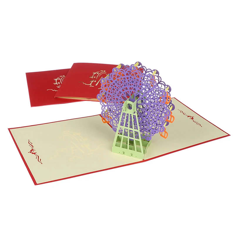 3D лазерная резка почтовые открытки День рождения Святого Валентина