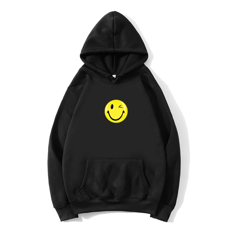 

Cartoon smiling face fairy friend hoodie spring and autumn leisure hoodie l animation oversized loose sweatshirt of the same sty