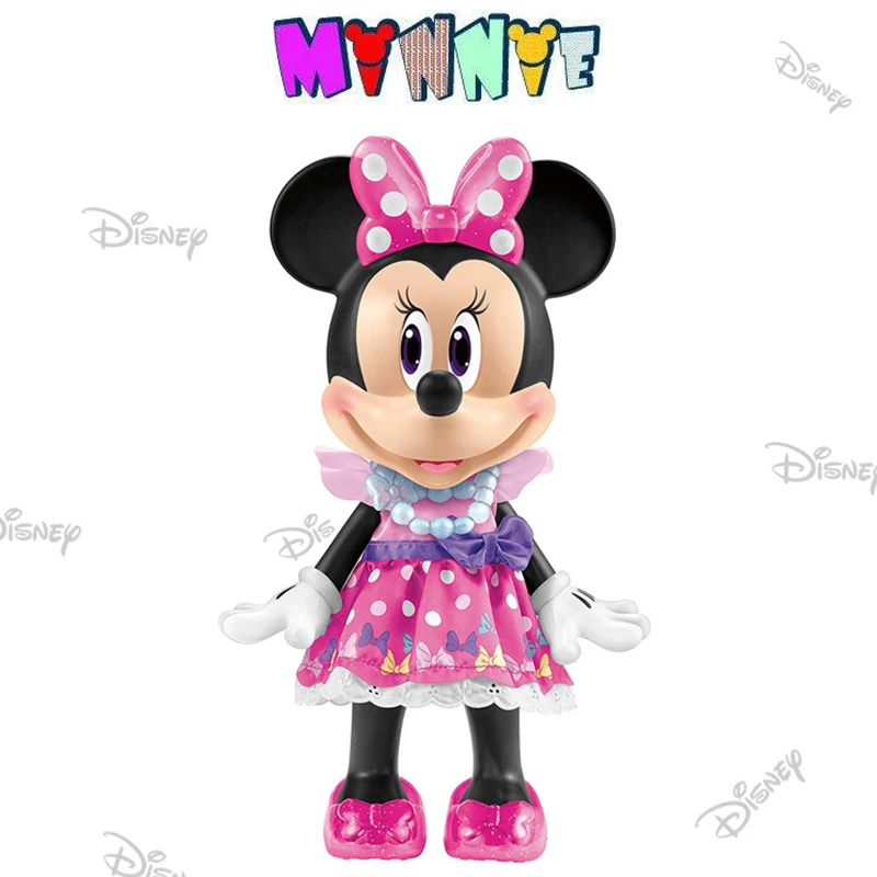 Disney натуральная Минни фигурку Модель Коллекция украшений аниме плюшевая кукла