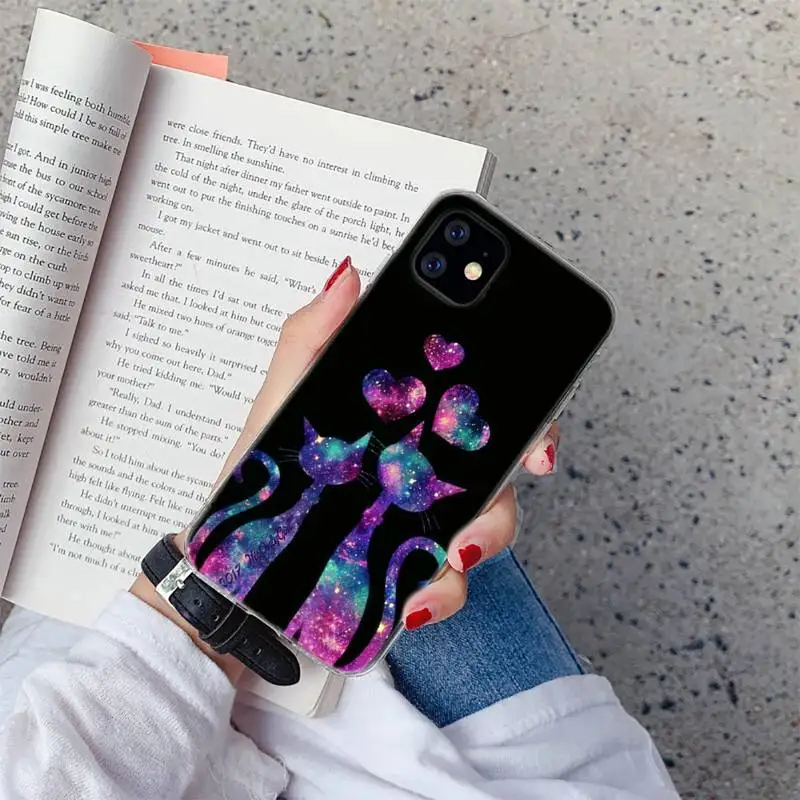 

Cute Animal Cat cute cartoon Phone Case For iphone 12 5 5s 5c se 6 6s 7 8 plus x xs xr 11 pro max mini