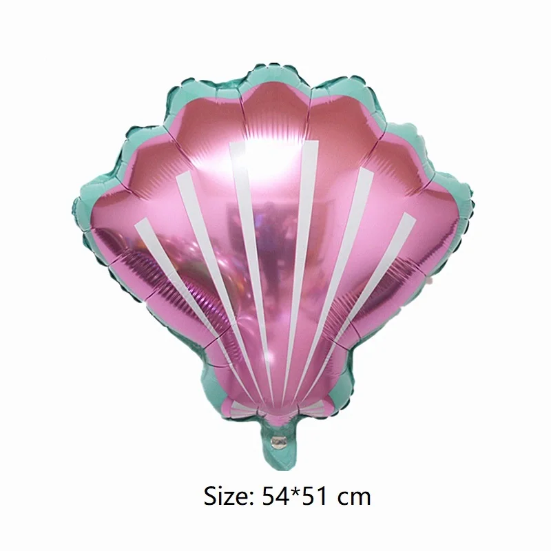 Pink seashell 1 шт. день рождения композиция шар КИТ ИГРУШКА рыбка Омар кокосовое дерево океан серии Русалка алюминиевый шар - Цвет: Pink seashell