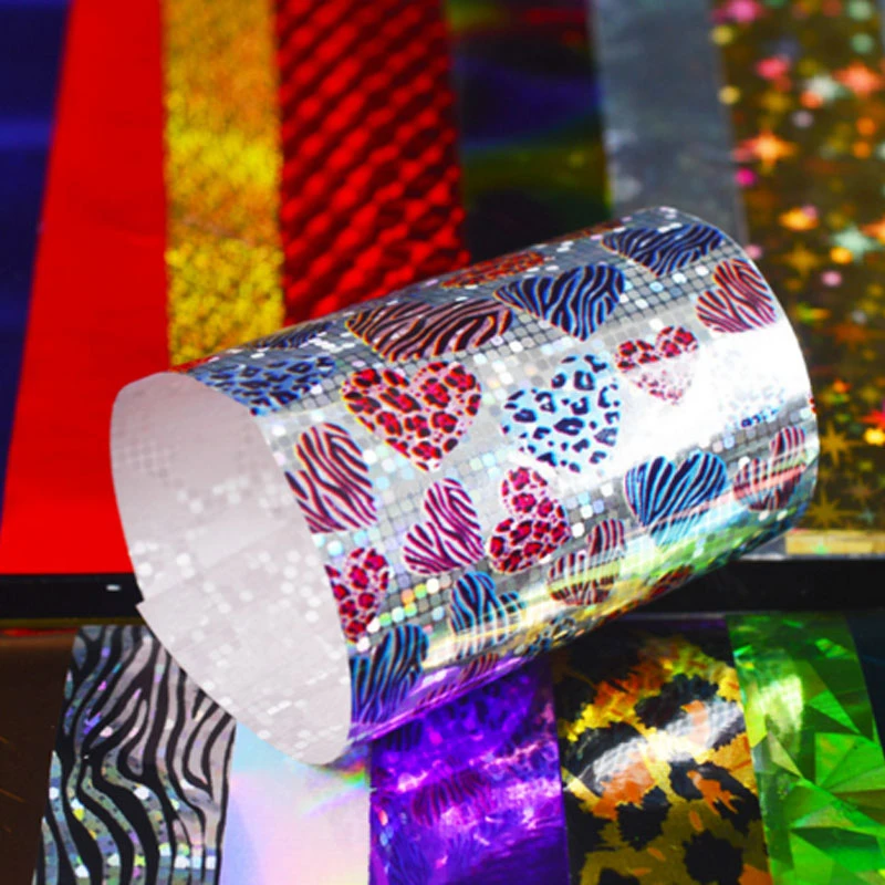 

24 Sheets Nail Art Foils Laser Shinning Mixed Beauty Transfer Tips Sticker Craft DIY Nail Art Decorations