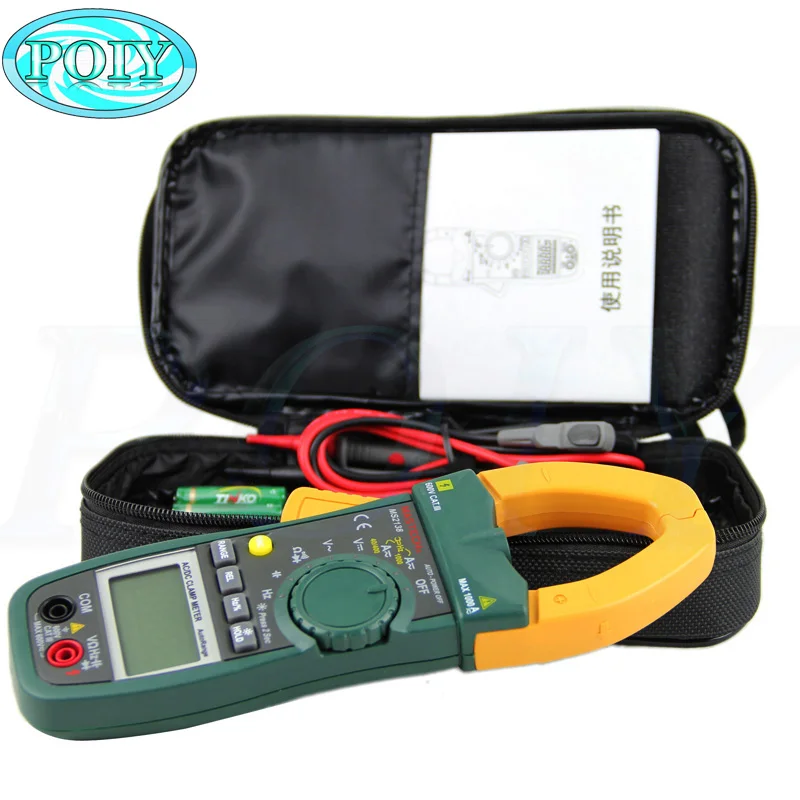 MASTECH MS2138 цифровой 1000A AC DC клещи мультиметр переменного электрического тока 4000