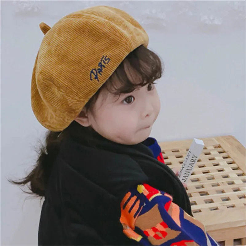 

2019 Fall Winter Solid Tail Warm Kids Children Berets Hat Cap Soft Girl Fashion Accessories Outdoor-QNC