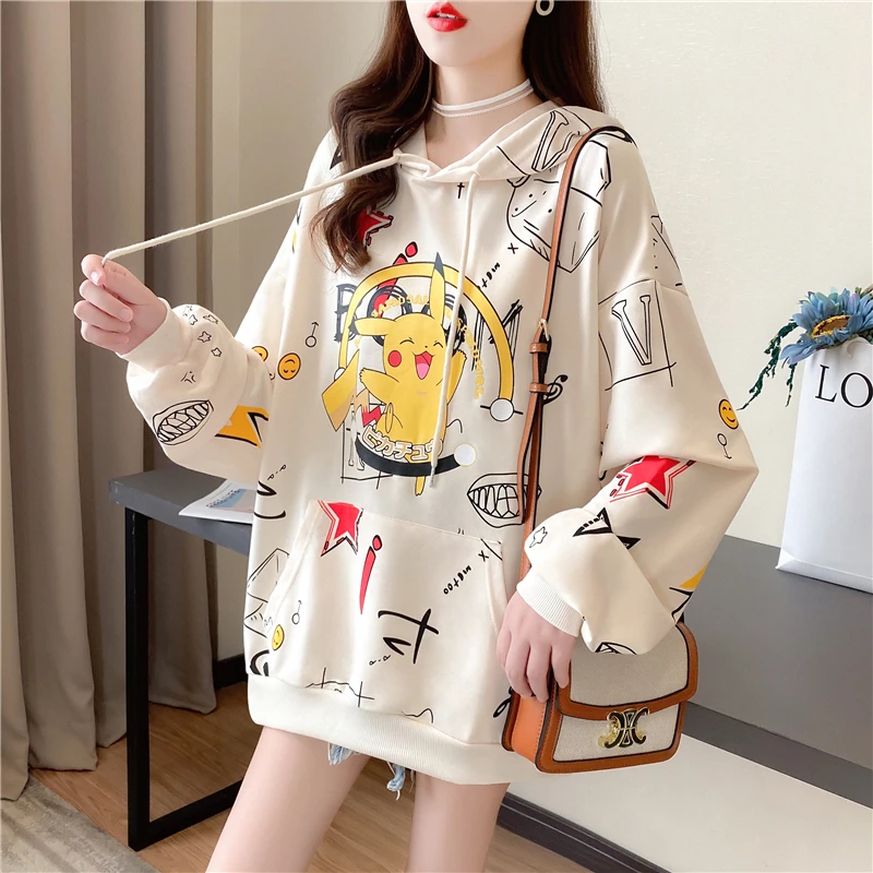 

New Anime Surrounding Pokemon Doraemon Pikachu Cute Sweater Net Red Ins Super Hot Clothes Christmas Birthday Gift