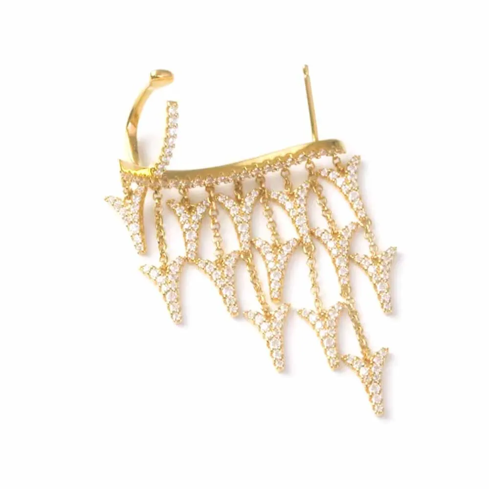 2020 модные новые золотые костяные серьги из стерлингового серебра Роскошные