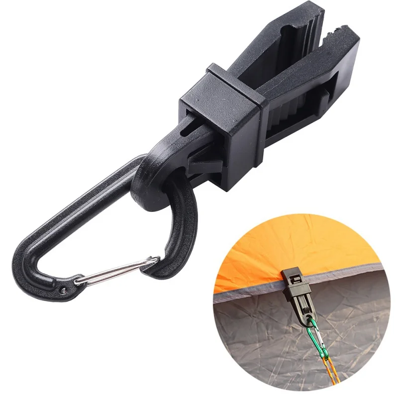 

Outdoor Camping plastic Clip Tents Awning Clip Accessories Tent clip + carabiner Awning Wind Rope Awnings Clamp