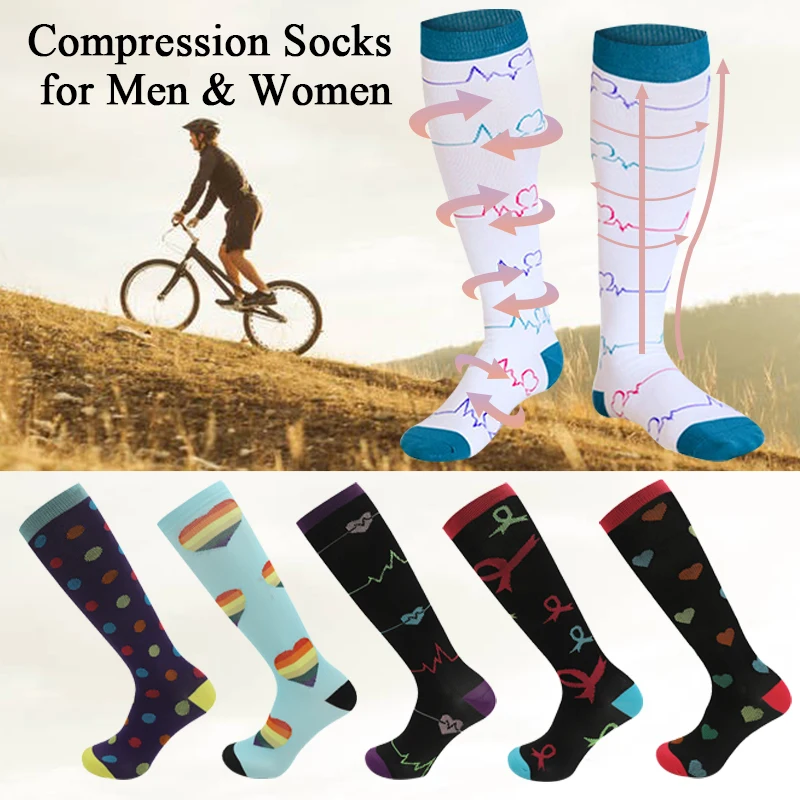 Новинка компрессионные чулки для бега носки кормящих матерей отеков диабетиков