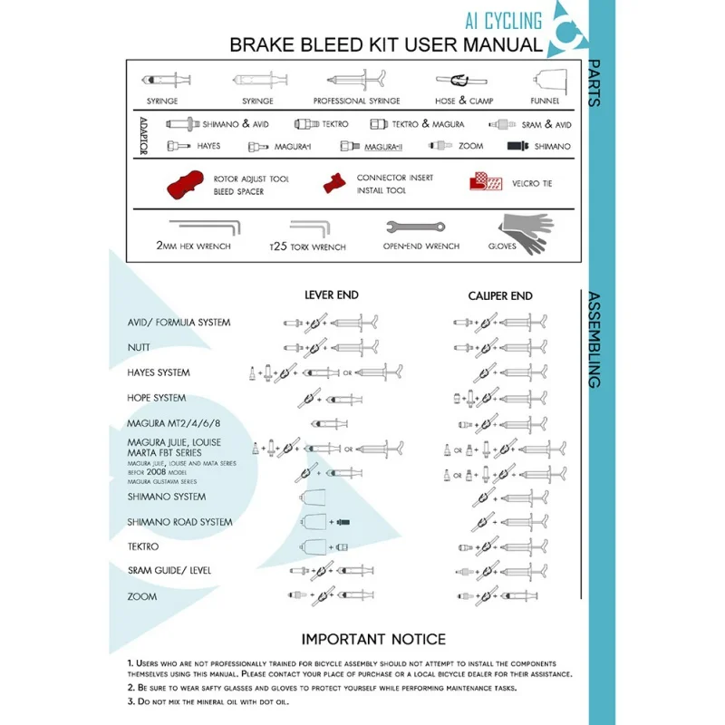 

Hydraulic Brake Bleed Kit Brake System Mineral Oil Brake Funnel Set Bike Repair Tool Kit Hydraulic Brake Bicycle Repair Tools X