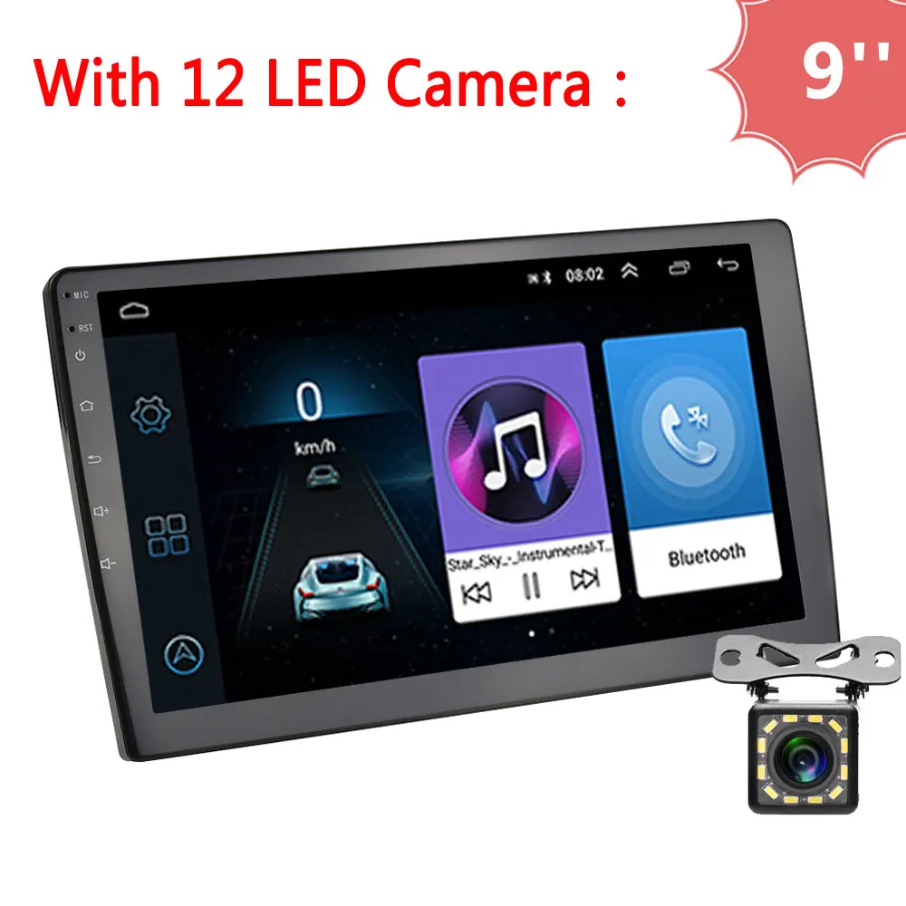 9inch 12LED Light Podofo 9/1" Мультимедиа для Android плеер 2din автомобильный Радио Аудио Стерео Авторадио GPS Bluetooth Wi-Fi Mirrorlink MP5 плеер радио - Цвет: 9inch 12LED Light