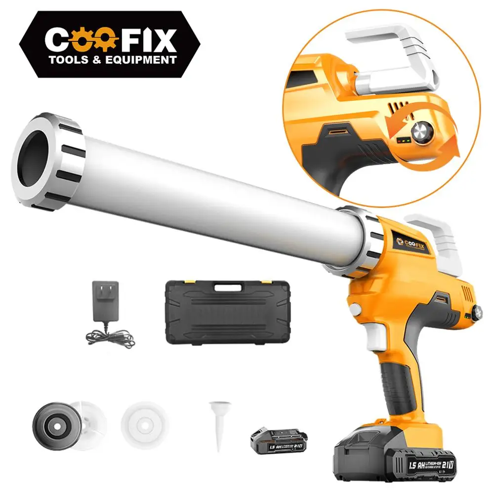 

COOFIX 21V Automatic Electric Glue gun Heat Hot Melt Multi-function Electric Hard Rubber Sealant Gun Cordless Caulking Guns