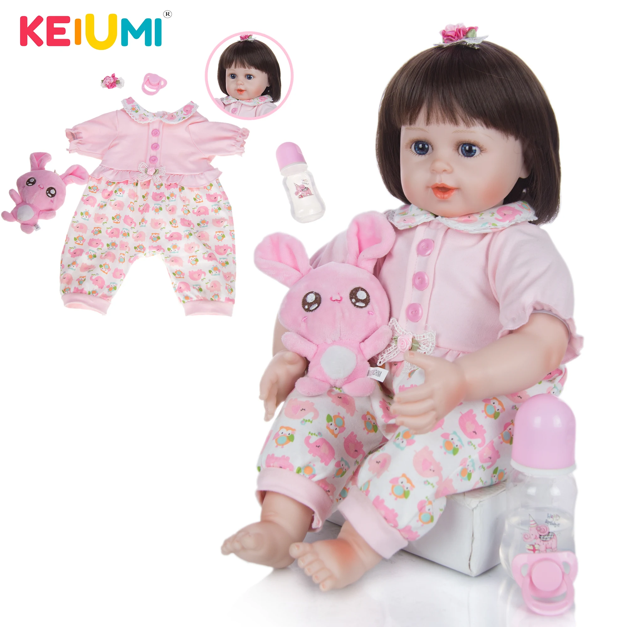 Новый дизайн 50 см мягкая хлопковая кукла для новорожденных Реалистичная Bebes Girl