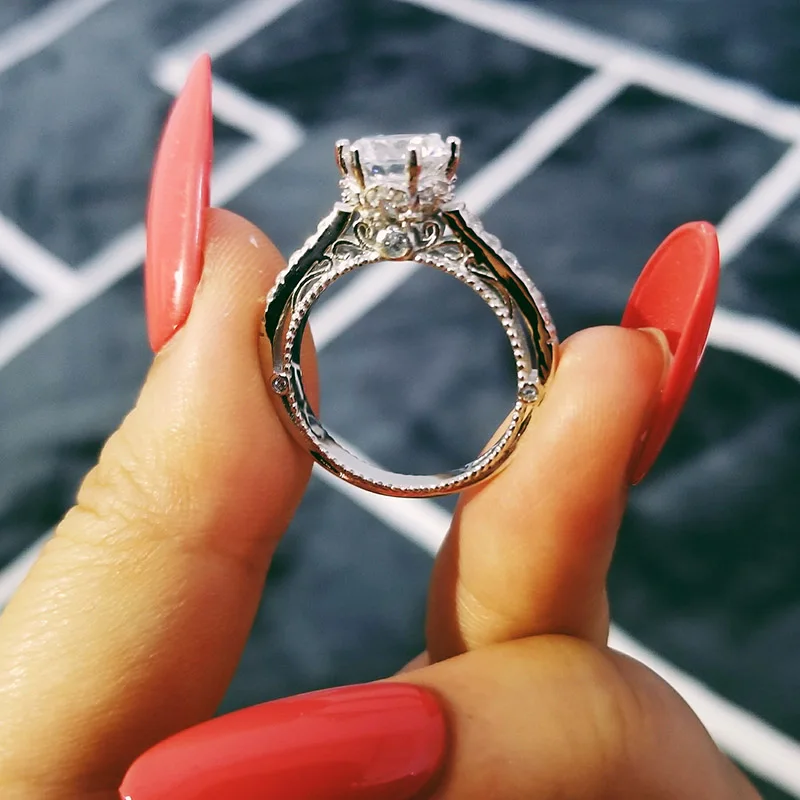 Оригинальное поступление Настоящее серебро 925 пробы кольцо на палец модное