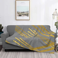 gold geometric lines creative design light thin soft flannel blanket geometric lines gold minimalist modern luxury abstract art
