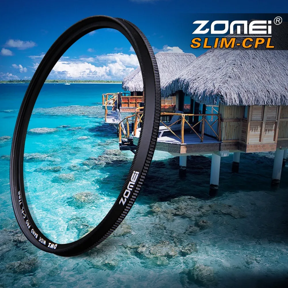 

ZOMEI Ultra Slim AGC Optical Glass PRO CPL Circular Polarizing Polarizer Camera Lens Filter 52/55/58/62/67/72/77/82mm