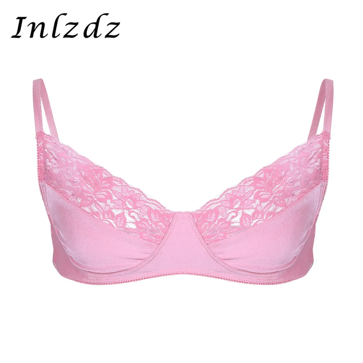 Мужское нижнее белье бюстгальтер топ сексуальный без косточек из гладкой ткани и