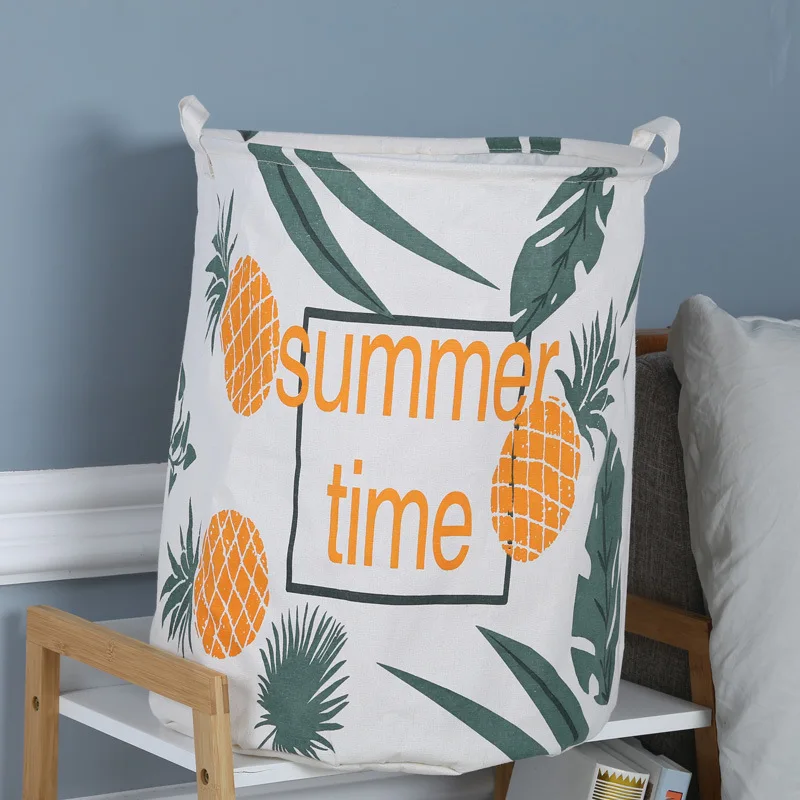 Складная корзина из ткани с геометрическим рисунком для грязной одежды 40*50 см