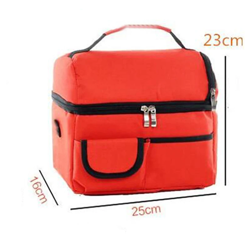 2021 New 2 Layers Picnic Box Portable Cooler Bag Refrigerator Nylon Thermos For Steak Thermal Insulation Ice Pack | Багаж и сумки