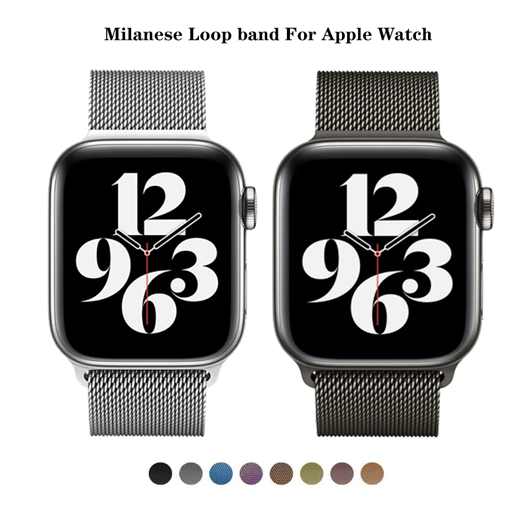 

Strap For Apple watch Band 44mm 40mm 38mm 42mm 44 mm Metal smartwatch watchband Magnetic Loop bracelet iWatch 3 4 5 6 se band