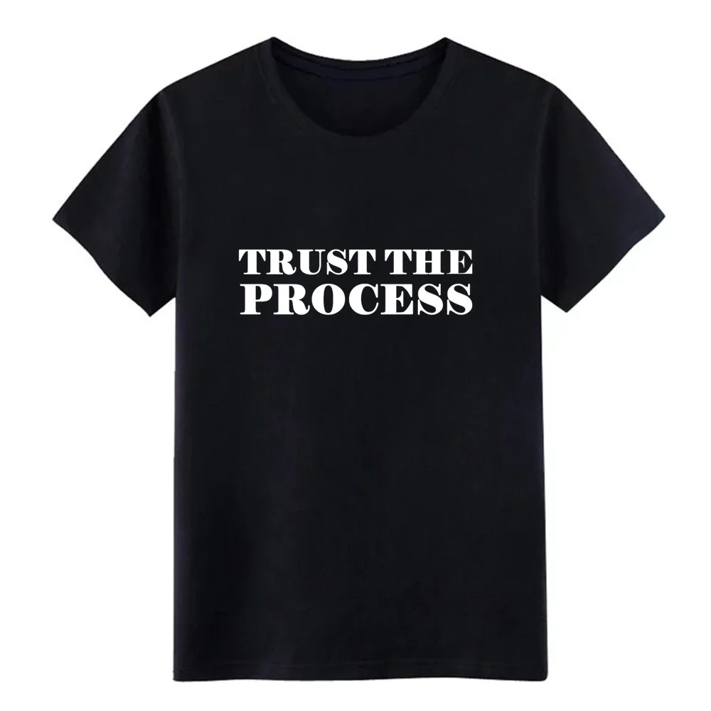 

Футболка Trust The Process Мужская Персонализированная, с коротким рукавом Plus Kawaii Graphic, веселая Повседневная летняя семейная футболка