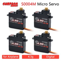 4pcslot surpass hobby airplane digital servo 4 3g micro metal gear mini servo for rc aircraft fixed wing helicopter