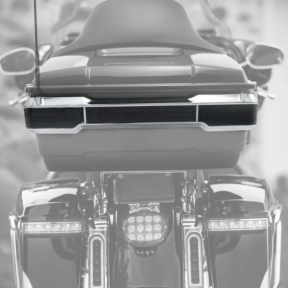 Мотоциклетный хромированный/черный Задний тормозной светильник для Harley Touring Ultra King Tour Pak Pack Electra Street Tri Glide 2009-2013