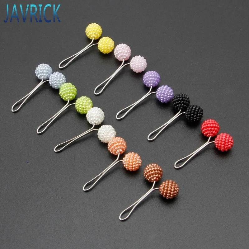 12 шт. мусульманский хиджаб шарф безопасности булавки зажимы жемчуг брошь из