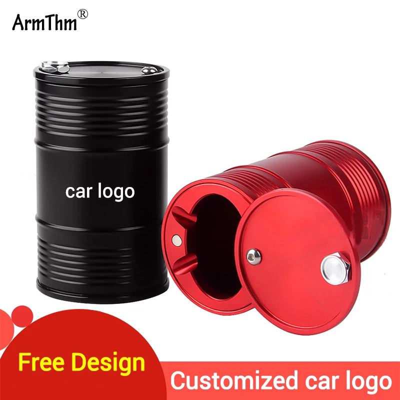 

Aluminum Alloy Car Ashtray Portable Car Ashtray Smokeless Can Vehicle Cigarette Holder Rubber Home Office Smoke Cylinder Holder
