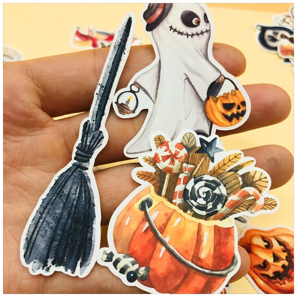 

33Pcs/Pack Diary Halloween Party Pumpkin Ghost Sticker DIY Craft Scrapbooking Album Journal Happy Planner Decorative Stickers
