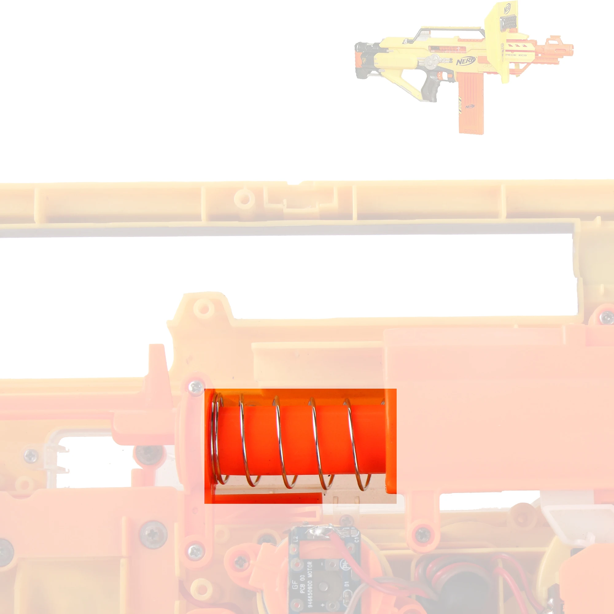 JGCWorker болт сброс пружинный металлический Серебряный для Nerf Stampede ECS-60