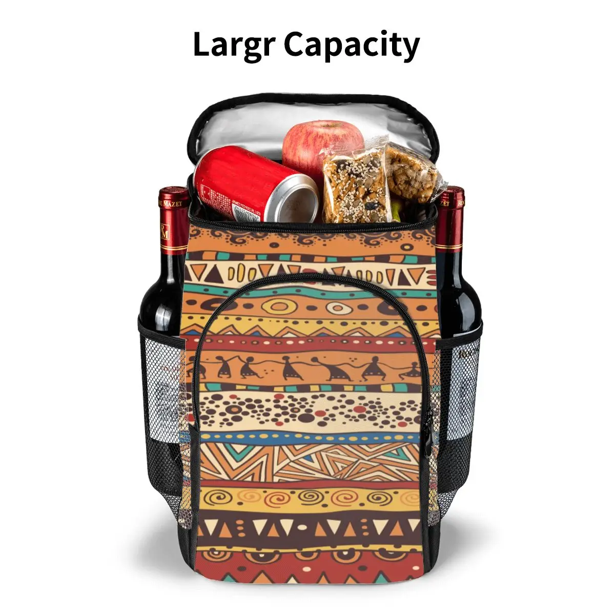 picnic cooler backpack african pattern waterproof thermo bag refrigerator fresh keeping thermal insulated bag free global shipping