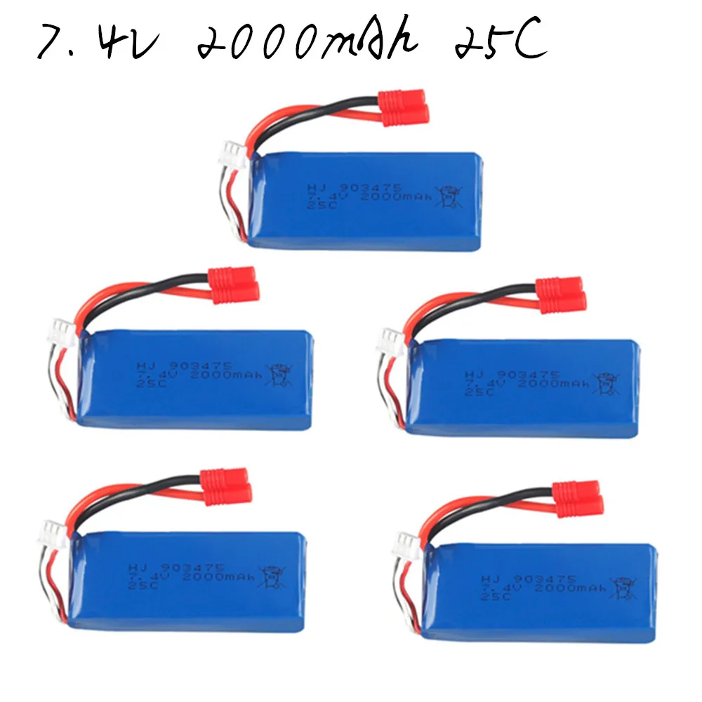 903475 2S 7 4 V 2000mah 25C Lipo аккумулятор для Syma X8C X8W X8G X8HC HQ899 Wlltoys 12428/12423 RC Quadrocopter