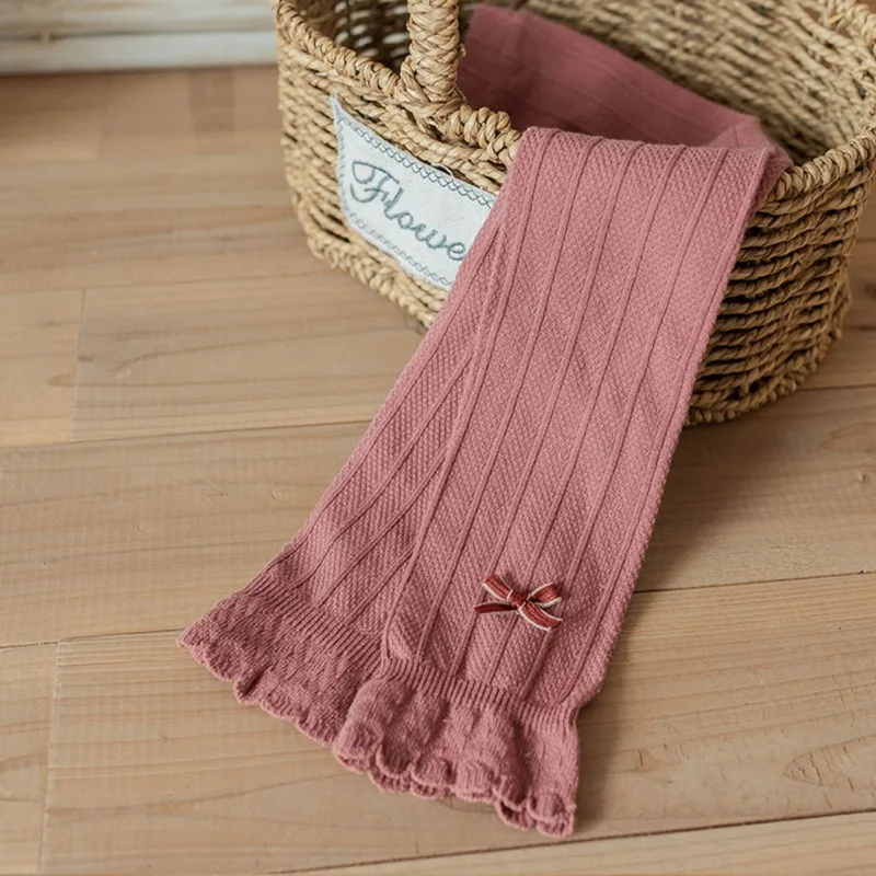 

Baby Girls Winter Tights for Girls Cute Pink Flower Pantyhos Girls Children Tights Stockings Pantyhose 3-13T