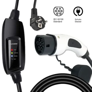 duosida evse input ev charging stations 16a schuko connector iec 62196 2 type2 electric car charging level 2 charger plug free global shipping