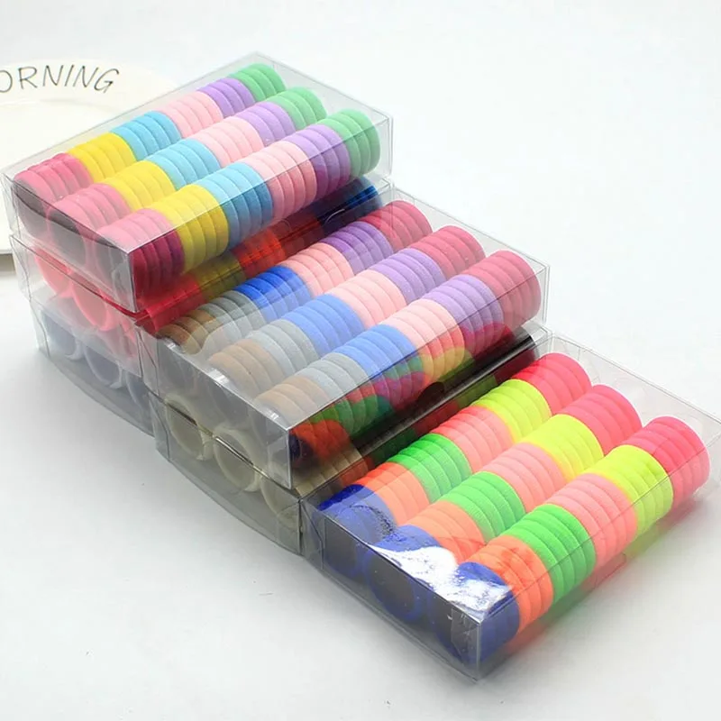 

3cm 66pcs/ box cute Candy Colour elastic hair band Rubber Bands Kids hairband Hair Accessories for Girl Headband Hair Rope