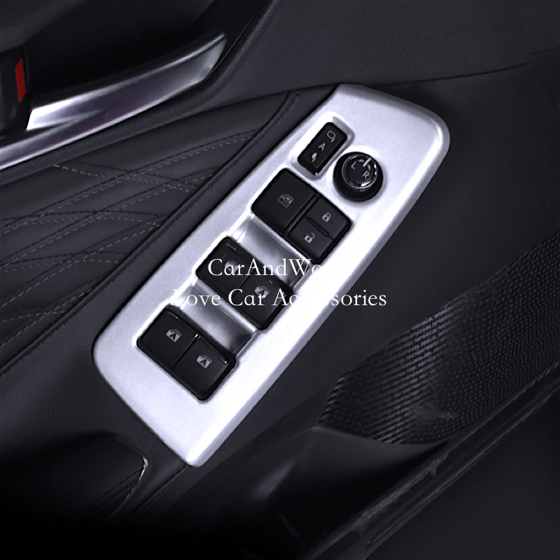 For Toyota Avalon XX50 2019-2021 Interior Door Window Armrest Cover Glass Switch Frame Trims ABS Chrome Car Styling Accessories |