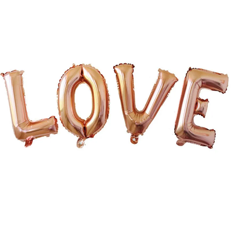 16 дюймов розовое золото номер воздушный шарик из алюминиевой фольги с надписью