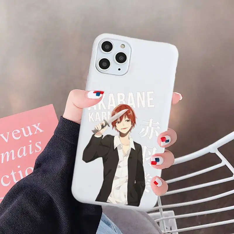 

Assassination Classroom Japan anime Phone Case Candy Color for iPhone 6 7 8 11 12 s mini pro X XS XR MAX Plus