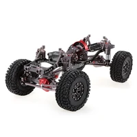 metal assembled 313mm wheelbase chassis frame with wheels and front bumper for 110 rc crawler car 4wd off road truck scx10