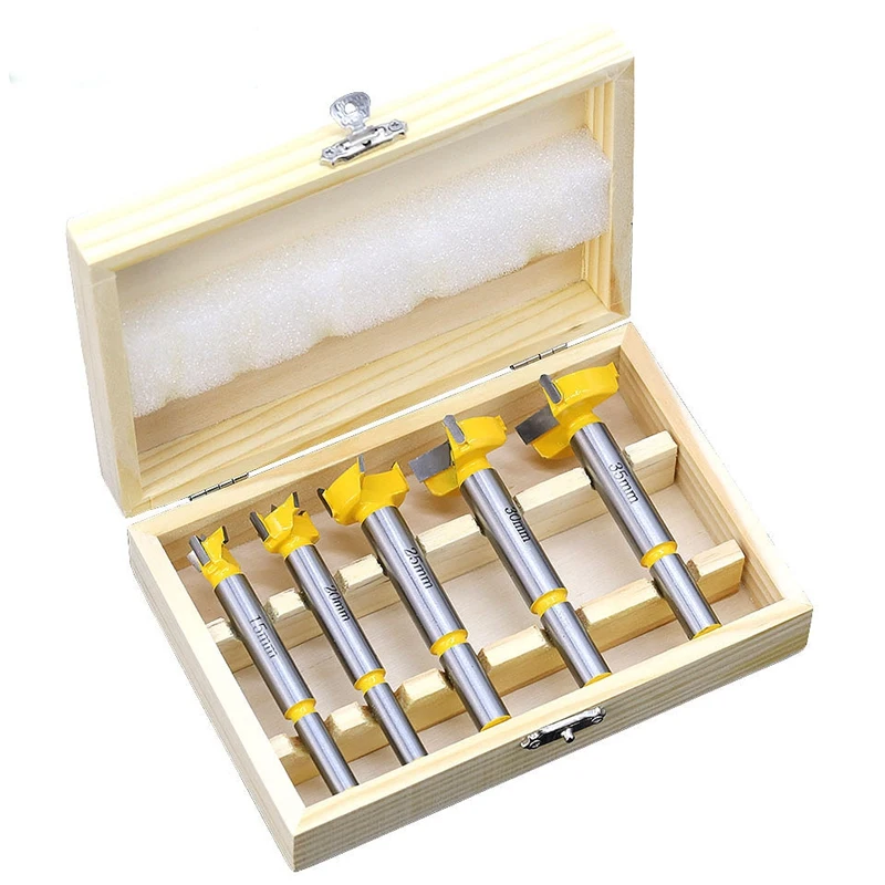 5 шт. Forstner наконечник шарнира сверло Набор для столярных деревянных оконных