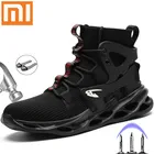 Ботинки Xiaomi рабочие защитные, зимняя обувь, устойчивая к разрушению защитная обувь, мужские рабочие кроссовки, мужская обувь со стальным носком