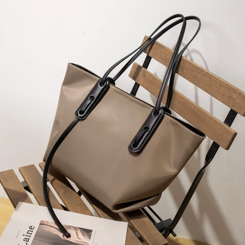 

New Large Shoulder Bag Women's Bag Large Capacity Simple Tote Bag Shopping Bag