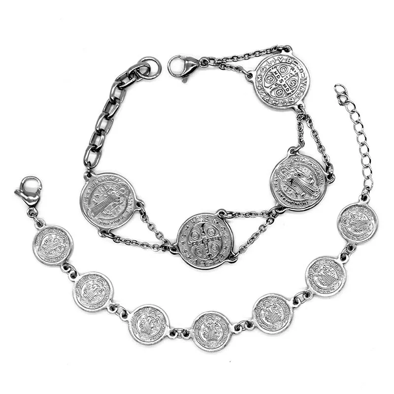 AMUMIU Gog Tag Couple Chain Bracelet for Women Man Buddha Religion Custom Stainless Steel Promise Gifts B076 | Украшения и
