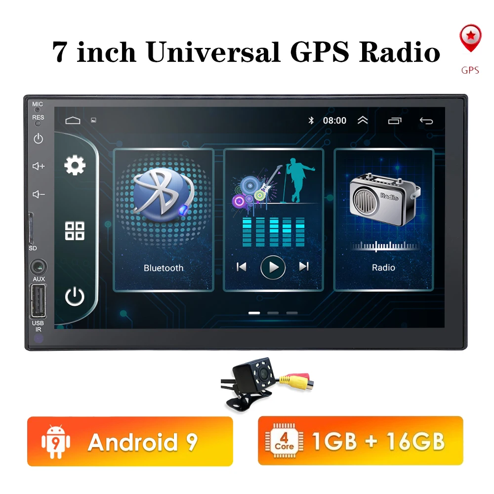 Универсальный Автомобильный мультимедийный проигрыватель стерео система на