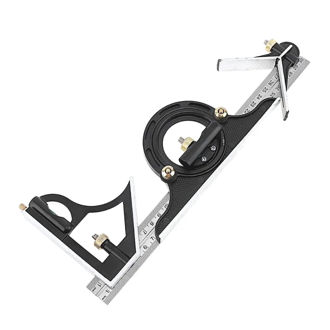 

3 In 1 Adjustable Ruler Combination Ruler Measuring Ruler Angle Ruler Protractor 300mm Measuring Tool Universal Ruler Set