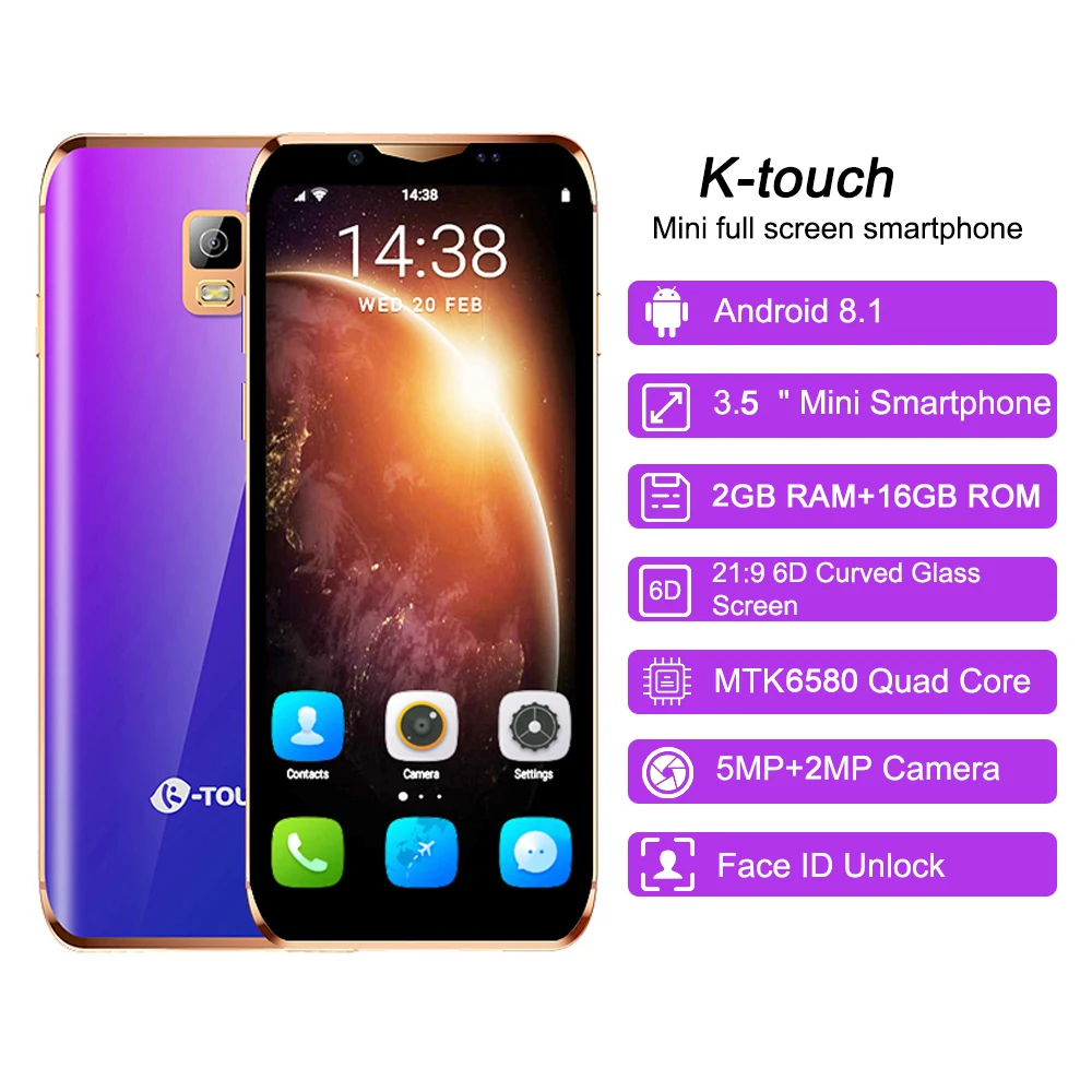 Самый маленький мобильный телефон серии K Touch разблокированный мини смартфон на