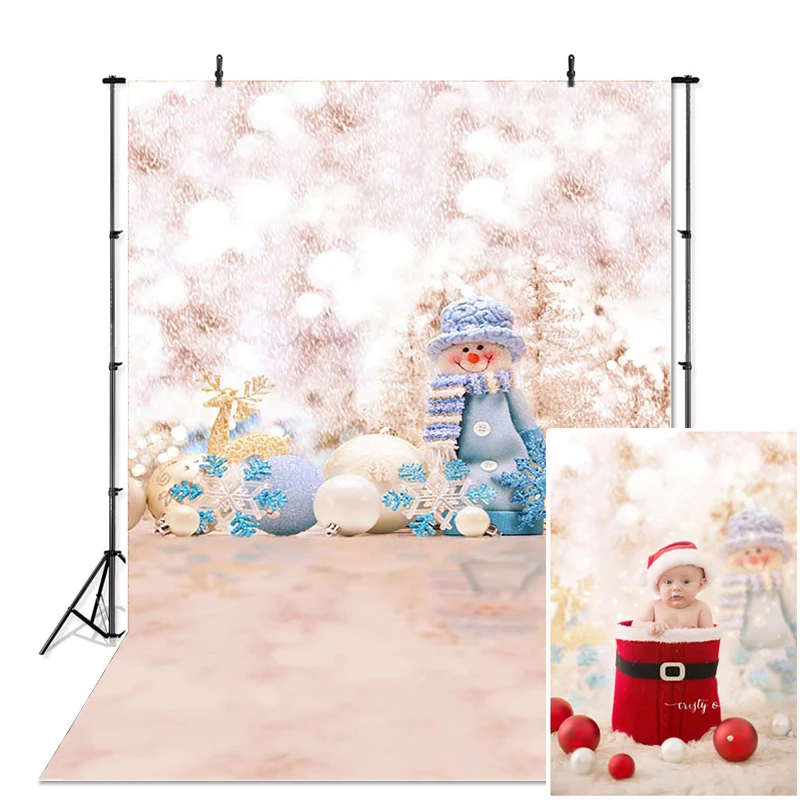 Виниловый фон для фотосъемки Рождественская елка снежинка Лось Милу олень