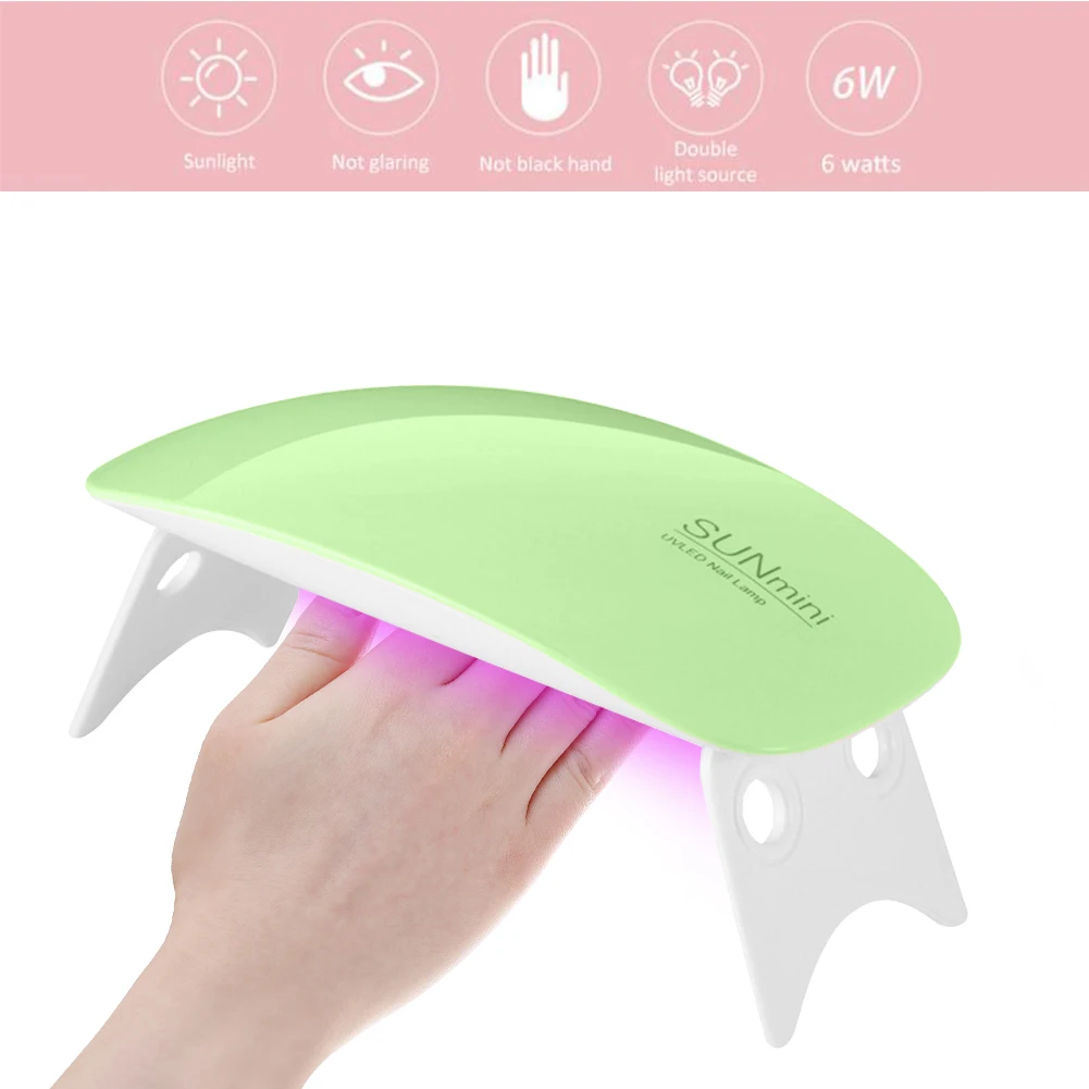 

Portable Nail Art Lamp Nail Dryer Manicure Tool for Nail Glue Varnish Gel USB Powered 6W Nail Baking Lamp
